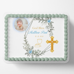 CHRISTENING CAKE TOPPER BAPTISM Cake topper edible image customizable PERSONALIZABLE EDIBLE PAPER CAKE PICTURE