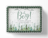 Oh Boy cake topper, the greatest adventure is about to begin, adventure awaits baby shower, cake topper, edible image, edible sugar art