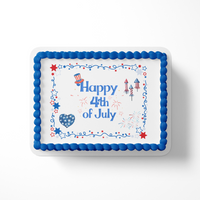 4th of July Cake Topper Edible Image Forth of Jay Cake Topper