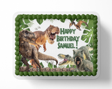 Dinosaur Birthday cake topper edible image