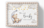 WE CAN BEARLY WAIT BABY SHOWER, TEDDY BEAR BABY SHOWER CAKE TOPPER, BEAR CAKE TOPPER, BEAR BABY SHOWER, WE CAN BEARLY WAIT BABY SHOWER, CAKE TOPPER, EDIBLE IMAGE