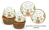 woodland baby shower cake topper edible image