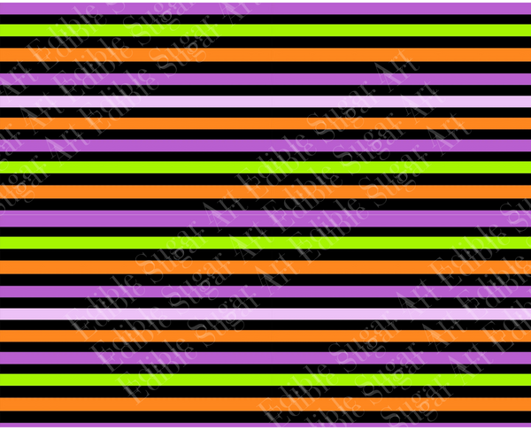 Halloween Cake Topper Print Sheets - Stripe print