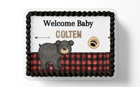 WOODLAND BABY SHOWER CAKE TOPPER, WOODLAND CAKE TOPPER,  WOODLAND DECORATIONS, WOODLAND PARTY, EDIBLE IMAGE, EDIBLE PICTURE