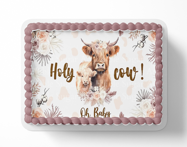 Highland Cow Cake Topper