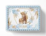  Oh Baby Highland Cow Baby Shower Cake Topper