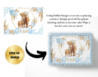  Oh Baby Highland Cow Baby Shower Cake Topper