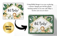 Safari Baby Shower Cake Topper Edible Image Jungle Baby Shower Safari Party Decorations 