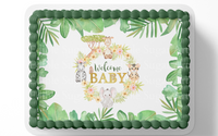 Safari Baby Shower Cake Topper Edible Image Jungle Baby Shower Safari Party Decorations 