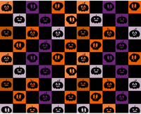 Halloween Cake Topper Print Sheets - Purple and black checkerboard print