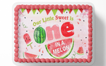 WATERMELON PARTY ONE IN A MELON BIRTHDAY PARTY CAKE TOPPER