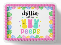 Easter Cake Topper, Peeps, , Edible Image, Easter Party, Easter Cupcake toppers, Easter Decorations