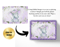 ELEPHANT BABY SHOWER Cake Topper Edible Image ELEPHANT Edible Image (Copy)