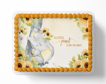 A Sweet Little Peanut Is On The Way Elephant Baby Shower, Elphant Cake Topper, Cute Elephants, Baby Elephants, Edible image, Sheet cake decorations