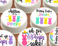 Easter Cupcake Toppers, Peeps, , Edible Image, Easter Oreo Toppers, Easter Party, Easter Cupcake, Easter Decorations