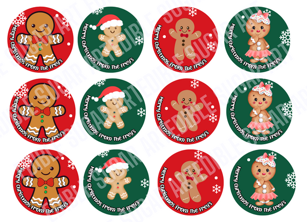 gingerbread man cupcake toppers
