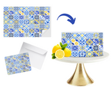 Mediterranean Tiles, Blue and White Tile Edible Paper, Italy, Italian Blue Tile, Icing Image, Italian, Greek, Moroccan Tiles (Copy) (Copy) (Copy) (Copy)