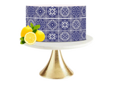 Mediterranean Tiles, Blue and White Tile Edible Paper, Italy, Italian Blue Tile, Icing Image, Italian, Greek, Moroccan Tiles (Copy)