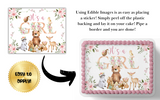 WOODLAND BABY SHOWER CAKE TOPPER EDIBLE IMAGE 