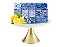 Mediterranean Tiles, Blue and White Tile Edible Paper, Italy, Italian Blue Tile, Icing Image, Italian, Greek, Moroccan Tiles (Copy) (Copy)