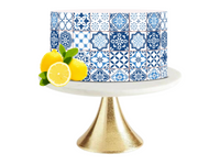 Mediterranean Tiles, Blue and White Tile Edible Paper, Italy, Italian Blue Tile, Icing Image, Italian, Greek, Moroccan Tiles (Copy) (Copy) (Copy)