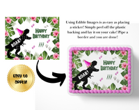 Dinosaur Birthday Cake Topper Edible Image   