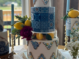 Mediterranean Tiles, Blue and White Tile Edible Paper, Italy, Italian Blue Tile, Icing Image, Italian, Greek, Moroccan Tiles (Copy) (Copy)