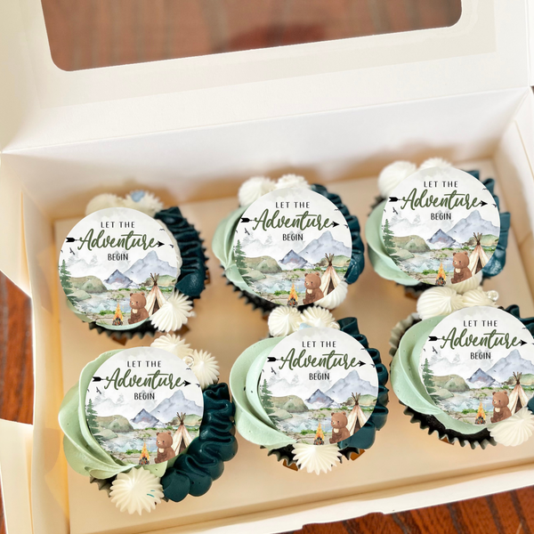 Adventure Begins Cupcake Toppers