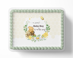 A Sweet Boy Girl is on His Way, Pooh Bear Baby Shower Cake Topper