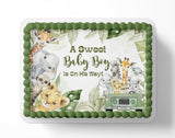 SAFARI BABY SHOWER Cake Topper Edible Image Jungle baby shower Edible Image Safari Baby shower cake Decorations Personalized cake topper