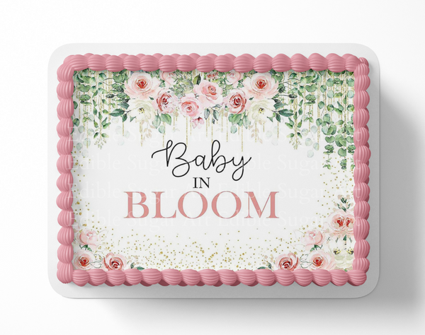 Baby In Bloom Cake Topper