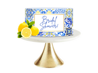 Bridal Shower, Lemon Tile, Mediterranean Tiles, Blue and White Tile Edible Paper, Italy, Italian Blue Tile, Icing Image, Italian, Greek, Moroccan Tiles (Copy) (Copy) (Copy) (Copy) (Copy) (Copy)