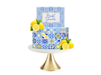 Mediterranean Tiles, Blue and White Tile Edible Paper, Italy, Italian Blue Tile, Icing Image, Italian, Greek, Moroccan Tiles (Copy) (Copy) (Copy) (Copy)