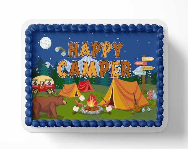 Camping Cake topper