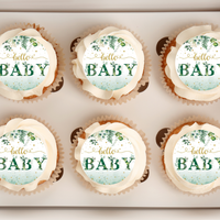 hello baby cupcake toppers