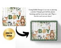 WOODLAND BABY SHOWER Cake Topper