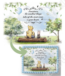 Pooh Bear Baby SHower CAke Topper, Pooh Bear Cake Topper, Sheet Cake decorations