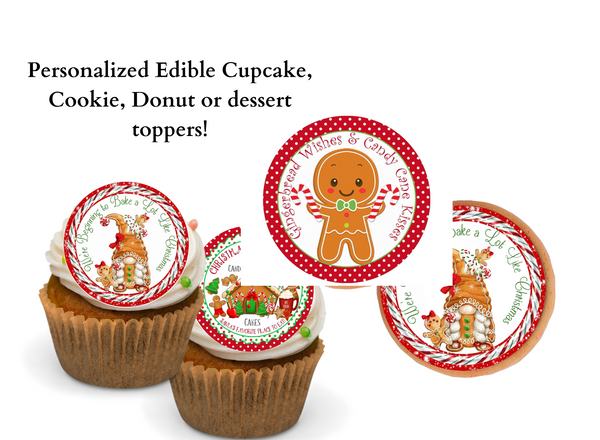 Gingerbread man gingerbread cupcake toppers