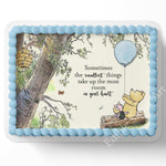 Sometimes the smallest things take up the most room in your heart, pooh bear baby shower,