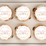 Welcome Baby Girl Cupcake Toppers