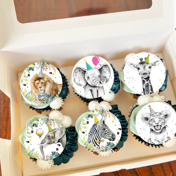 safari cupcake toppers