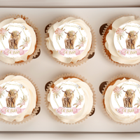 Cow Cupcake Toppers, Highland Cow Decorations, Farm party, Cow Decorations