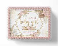 Boho Baby Shower Cake Topper