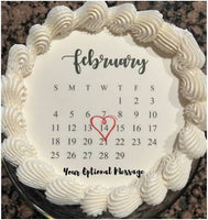 calendar cake topper birthday cake calendar