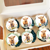 Highland Cow Cupcake Toppers