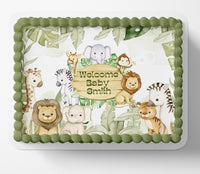 Safari cake topper, jungle cake topper, edible image, cake topper, safari cake, safari sheet cake, sheet cake, sheet cake decorations 