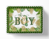 Oh Boy Safari Baby Shower Cake Topper