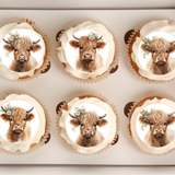 Highland Cow Cupcake Toppers