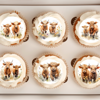 Highland Cow Cupcake Toppers