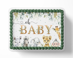 Elephant Baby Shower Sheet Cake Topper Edible Image